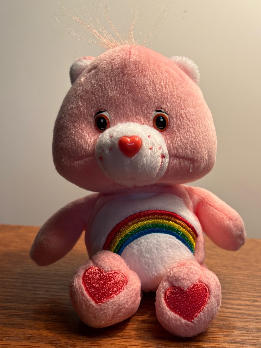 Vintage 2002 Care Bears Cheer Bear Plush Pink 8 in plush